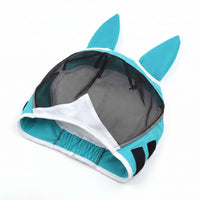 Breathable Mesh Horse Fly Mask Ear Covers Full Face Fly Mask Knit Textile Horse Face Cover Hook-and-Loop