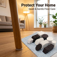 Felt Furniture Pads 50 PCS Self-Adhesive Floor Protectors, Non-Slip Noise Reducing Chair Leg Floor Protectors, Table Leg Pads for Hardwood Floors