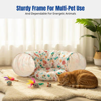 Play Tunnel with Tent Easy to Cleanpet Supplies Foldable for Felines, Small Dog Owners, Living Room, Balcony, Playroom