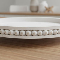 Wood Candle Holder Tray Round Candle Tray Minimalist Design for Living Room, Dresser