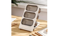 Slanted Desktop Pen Holder Tilted Slanted Pen Holder Foldable Desk Organizer Space-Saving Stationery Storage Organizer
