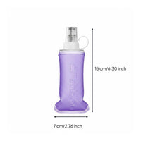 TPU Sports Container Heat-Pressed Soft Container TPU Soft Water Bottle Portable Drinkware Lightweight for Athletic Use