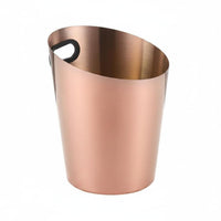 Stainless Steel Ice Bucket Stable Base Champagne Chiller Bucket Mirror Polished Finish Slanted Mouth Beverage Tub for Parties
