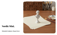 Mini Resin Bust Statue Detailed Craftsmanship Miniature Classical Statue Artistic Decor Resin Bust Figurine for Teachers, Bookshelf Display, Sketching