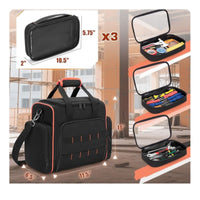 Wear-Resistant Electrician Tool Bag Oxford Cloth Multi-Pocket Tool Organizer Large Capacity Shoulder Strap for Electricians, Technicians, Mechanics, Job Site