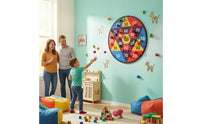 Concentric Zones Ball Toss Target Mat Large Numbers Scoring Target Cloth Bold Border Outdoor Game Flat for Parents, Children, Parent-Child Activities