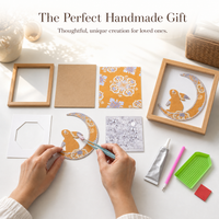 DIY Song Brocade Pearl Painting Kit with Frame, Chinese Style Craft for Events & Gifts