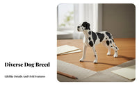 Simulation Dog Breed Model 3C Certified Simulation Dog Model Highly Detailed Puppy Figurine for Kids, Adults, Home Decor, Playful Activities