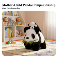 Wags Tail Soft Mother and Baby Panda Animated Movements Electric Walking Panda Toy Battery Operated for Children, Toddlers