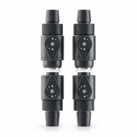 2 Pieces Ball Stopcock with Quick Connector Smooth Action Inline Shut off Ball Stopcock Tubing Connector with Control Lever for Water Circulation