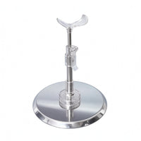 Stainless Steel Upright Doll Holder Clear Base Adjustable Doll Stand Transparent
