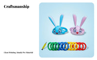 Inflatable Hare Hoop Toss Group Amusement Wearable Hoop Toss Hat Inflatable Hare Ears Game Safe for Children Easter Hare Game