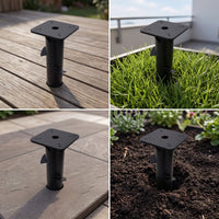 Umbrella Base with Locking Fins Stable Umbrella Ground Stake Rust-Resistant Hardware for Cafe