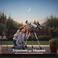 Red Dot Pointer 70mm Opening Tele Educational Gift Astronomical Refractor Tele Easy to Assemble Stargazing Fully Coated Optics for Beginners, Amateur Astronomers, Moon Observation, Outdoor, Backyard, Landscape Viewing