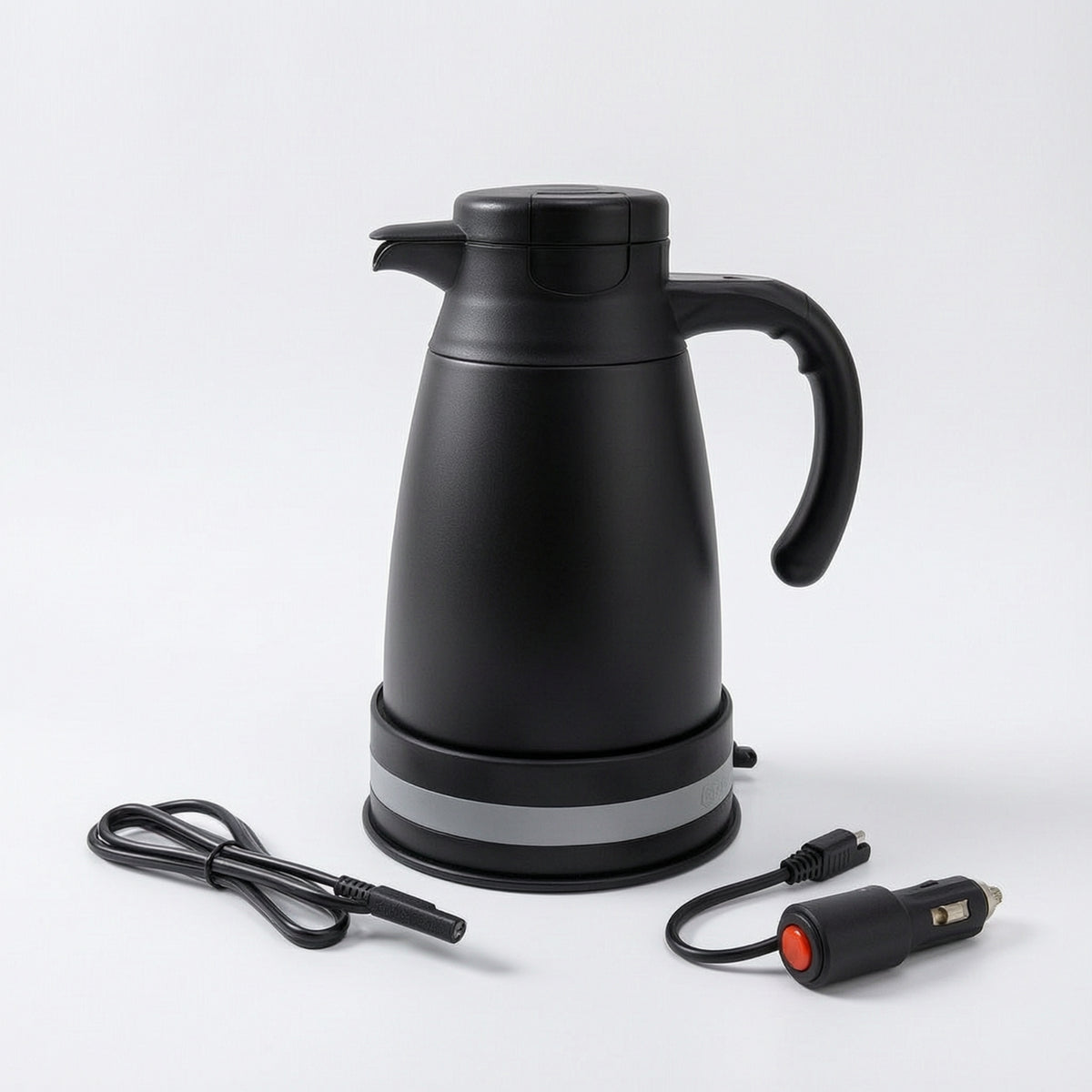 12v/24v Car Electric Kettle Portable Travel Kettle with Digital Display Compact Vehicle Water Heater Overheat Protection for Commuters