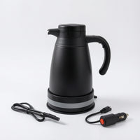 12v/24v Car Electric Kettle Portable Travel Kettle with Digital Display Compact Vehicle Water Heater Overheat Protection for Commuters