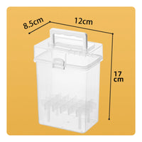 Marker Holder Secure Storage Case with Latch Sturdy Clear Container with Lid for Artists, Students, Art Studio, Classroom, Desk