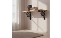Decorative Shelf Bracket Black Coated L Bracket Versatile Angle Brackets Easy to Install for DIYers, Living Room, Kitchen