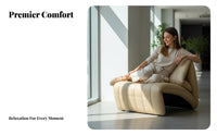 Foldable X-Frame Armchair signature Design Lounge Chair Comfy padding Indoor Seating Ergonomic for Interior Designers, Office Workers, Hotel Lobby, Reception Area, Living Room, study corner