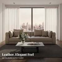 Straight-Line Couch Italian design adaptable L-Shaped Couch Set Light Luxury Living Room Furniture for Homeowners, Lounge Area, Home Interior, Office