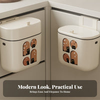 Hanging Trash Can No Bending Over Wall Mounted Waste Basket Cabinet Door Garbage Bin Space Saving Cabinet Door Garbage Can