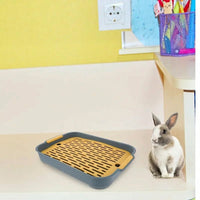 Large Lagomorph Litter Tray and Lagomorph Litter Box with Grid, Removable Double-Layer Pan for Guinea Pigs and Hamsters