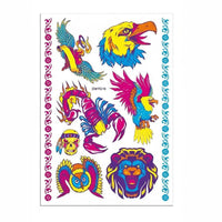 Feathered Creature Fluorescent Skin Decal Sticker, Halloween, Creative 3D Limb, Water Application, Party, Event