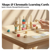 52 Pieces Hand-Eye Coordination Lacing Beads Block Set Logical Thinking Toddler Lacing Beads Kit Progressive Learning for Preschool, Daycare