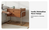 Nordic Design Cylindrical Storage Cabinet Modern aesthetic Nightstand Minimalist Aesthetic Bedside Table space-efficient Size for Apartment Dwellers, Young Adults, Small Spaces, Living Room, Home Office, Entryway