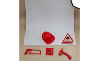 8 Pieces Realistic Details Miniature Firefighter Accessory Set Educational Firefighter Role Play Set for Children