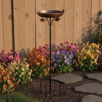 Metal Avian Feeder Stake Multi-Functional Metal Avian Bath Stake Garden Decor Stable 4-Prong Base Lightweight for Yard