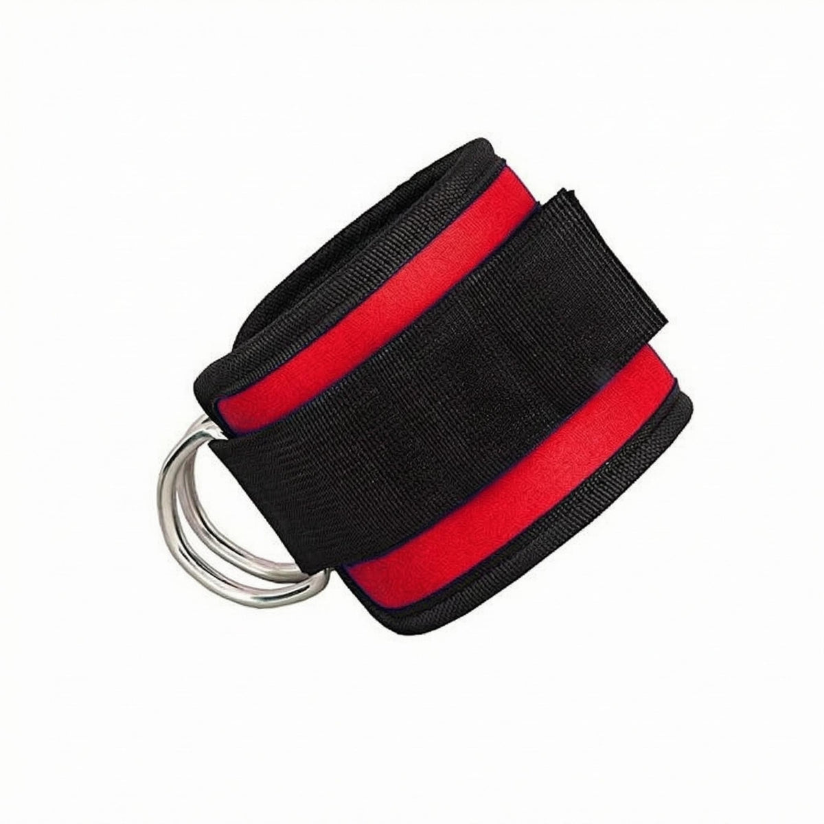 Hook-and-Loop Double D-Loop Ankle Strap Padded Ankle Training Strap Metal Rings Exercise Gear Heavy Duty