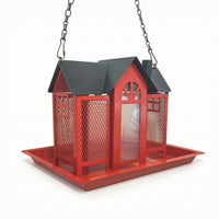 Hanging Bird Feeder Metal House Bird Feeder Mesh Decorative for Gardeners, Garden, Yard