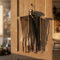 Hanging Cranium Specters Halloween Cranium Specters with Gauze Drape Outdoor Hanging Skeleton Decorations for Porch