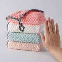 Oil Resistant Dish Cloths for Washing Up, Microfibre Cloth 25cm x 25cm, Highly Absorbent Tea Towels, Machine Washable Microfibre Construction