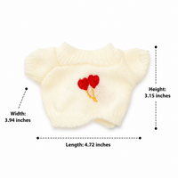 Build a Bear Clothes, 50cm Knitted Dolls Clothes Outfits, Standard Stuffed Animal Doll Accessories, Customizable Toy Bear Clothes for Imaginative Play
