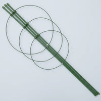 Indoor Plant Support with Coated Stakes, Tall 75cm Garden Obelisk for Clematis, Single Hoop Plant Stakes, Potted Plants