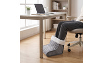 Velvety Electric Foot Warmer Soft Heated Foot Warmer Removable Heated Boot Washable for Office, Desk