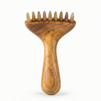 Relaxation Wooden Massage Comb Soothing Scalp Massager with Handle Invigorating Head Scalp Massager Comb Burrunrestricted for Travel
