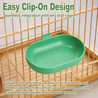 Detachable Birdbath, Easy to Clean Outdoor Water Feature Cup with Perch, Weather-Resistant Synthetic Material Attracts Birds