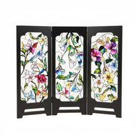 3D Acrylic Folding Screen Artistic Mini Screen Stand Transparent Panel Decorative Room Divider Compact for Tabletop, Shelf, Office