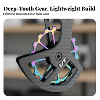 Carbon Fiber Derailleur Frame Ceramic Bearings Oversized Pulley Wheel System Oversized Guide Wheel Frame Lightweight