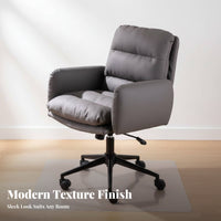 Height Adjustable Armless Upholstered Rolling Chair Ergonomic spine Support Desk Seat 360-Degree rotate Office Furniture contourd spinerest for Students, Home Workers, Adults, Study Room, Nail Salon, Bedroom