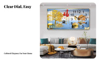 Battery Operated Wall Clock with Calendar and Temperature Modern Design Wall Clock with Calendar Easy to Read Large Display for Home, Office