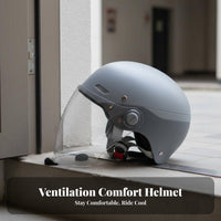 Electric Bike Half Helmet 3C Certified Unisex City Helmet Four-Season Use Secure Headwear for Men, Women, City Commuting, City Exploration, Traveling