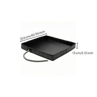 Raised Side PVC Shower Tray Flexible Hose Square Shower Basin Easy to Install Shallow Drain Tray Stain Resistant for Garden