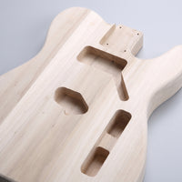 Electric Guitar Body Replacement Unfinished Electric Guitar Body with HH Pickups DIY Instrument Part for Hobbyists