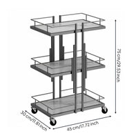 Gold Beauty Salon Trolley Elegant Design 3-Tier Salon Trolley Versatile 3-Tier Rolling Cart for Nail Technicians, Spa Professionals, Living Room