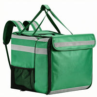 Support Rods Insulated Takeout Backpack PVC Coated Motorcycle Delivery Backpack Reflective Strips