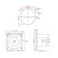 Embedded Hot and Cold Shower Fixture Detachable Parts Recessed Shower Station Water Resistant Bath Hardware for RV, Camping